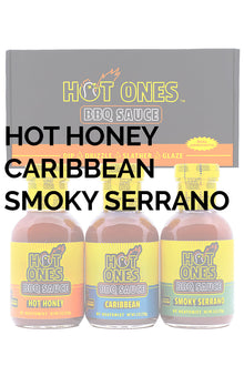 Hot Ones BBQ Trio Pack (Hot Honey / Caribbean / Smoked Serrano) V8