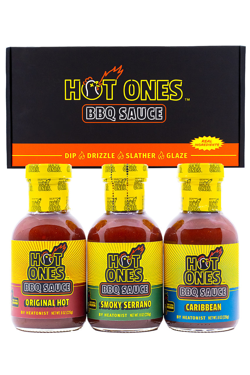 Hot Ones BBQ Trio Pack (Original / Smoked Serrano / Caribbean) J1